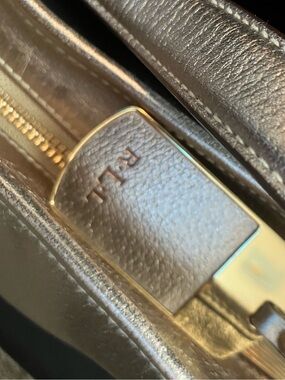 Ralph Lauren handbag Roomy and elegant 2 handle options showy metallic gold